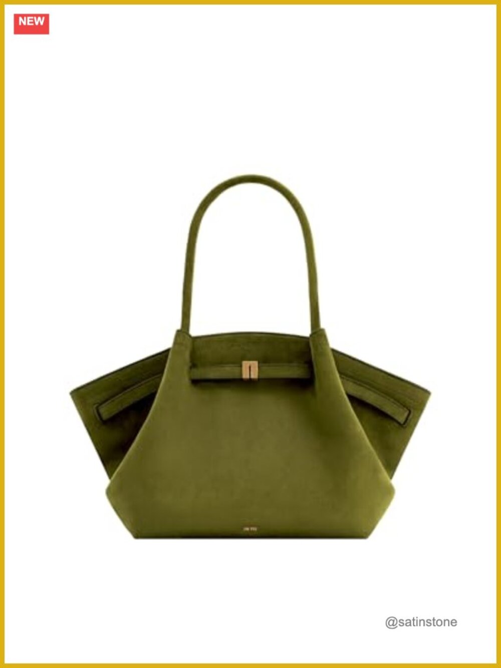 Faux Suede Medium Tote Bag Magnetic Snap Everyday Essentials